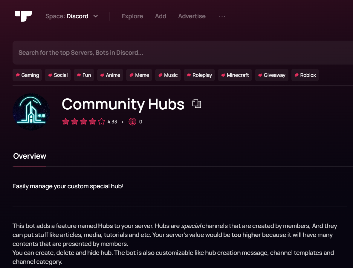 community hubs