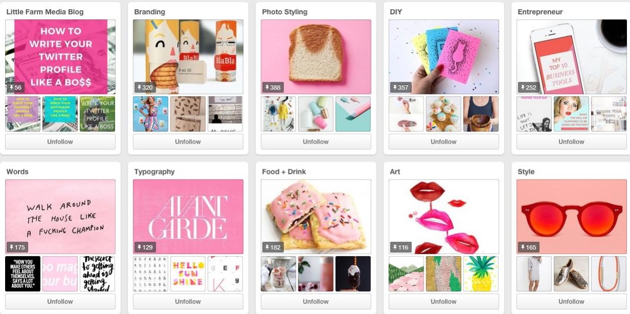 Various Community Boards to market your business on Pinterest